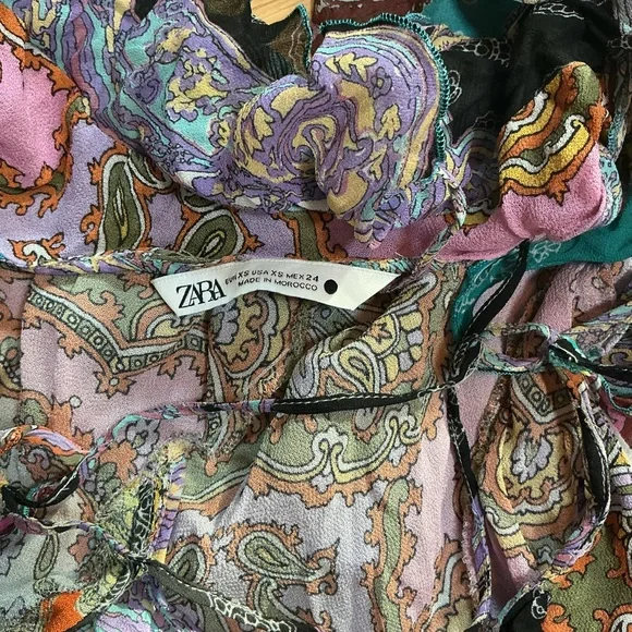 Zara Pastel Paisley Maxi Dress - Picture 7 of 8